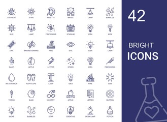 Poster - bright icons set