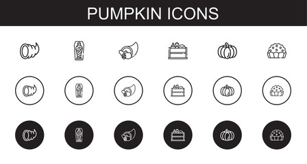 Sticker - pumpkin icons set