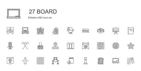 Poster - board icons set