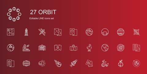 Wall Mural - orbit icons set