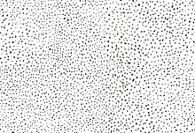 Abstract Seamless Background With Black Ink Dots On White Paper, Hand Drawn With A Brush And Ink Raster Pattern