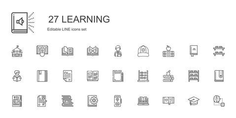 Poster - learning icons set