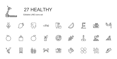 Sticker - healthy icons set