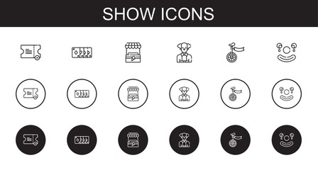 Sticker - show icons set