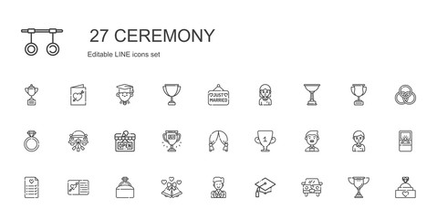 Wall Mural - ceremony icons set