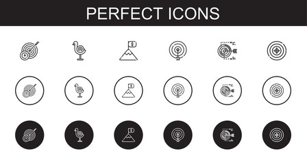 Canvas Print - perfect icons set