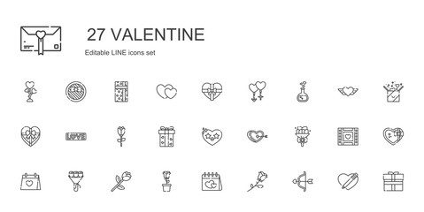 Sticker - valentine icons set