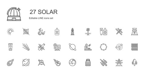 Wall Mural - solar icons set
