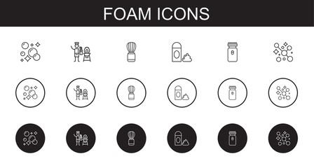 Wall Mural - foam icons set