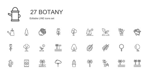 botany icons set