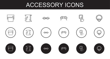 Wall Mural - accessory icons set