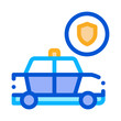 Police Car Machine Icon Vector. Outline Police Car Machine Sign. Isolated Contour Symbol Illustration