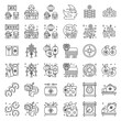 Chinese New year related icon set, line style