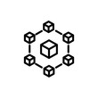 Simple blockchain line icon.