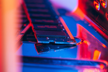 computer random access memory (RAM)  close up