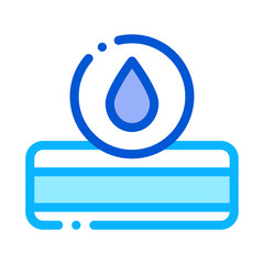 Sticker - Mattress Water Drop Icon Vector. Outline Mattress Water Drop Sign. Isolated Contour Symbol Illustration