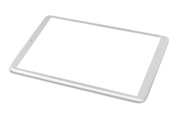 White tablet, isolated on white background