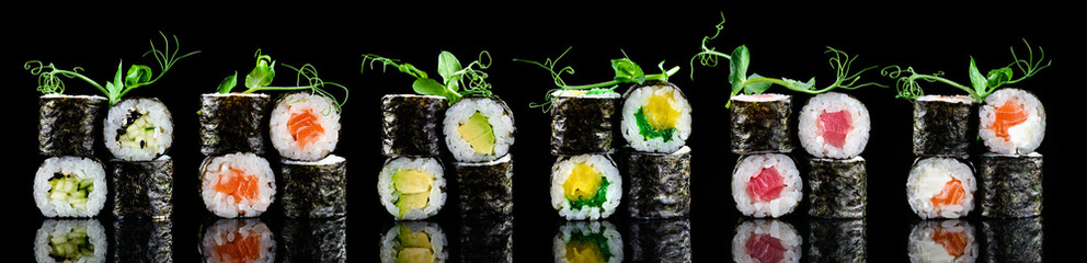 Wall Mural - maki sushi set