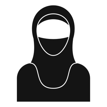 Muslim woman icon. Simple illustration of muslim woman vector icon for web design isolated on white background