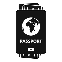 Poster - Passport ticket icon. Simple illustration of passport ticket vector icon for web design isolated on white background