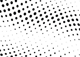 Abstract halftone wave dotted background. Halftone twisted grunge pattern, dot, circle.  Vector modern optical halftone pop art texture for poster, business card, cover, label mock-up, sticker layout