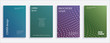 © uncleaux - Minimalistic cover design templates. Set of layouts for covers of books, albums, notebooks, reports, magazines. Line halftone gradient effect, flat modern abstract design. Geometric mock-up texture