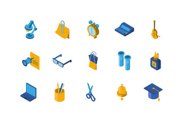 Poster - Isolated school icon set vector design