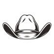 Cowboy hat front view template