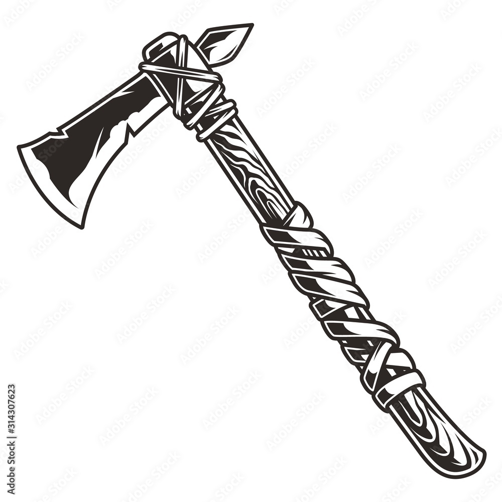 Native american indian tomahawk concept Stock Vector | Adobe Stock