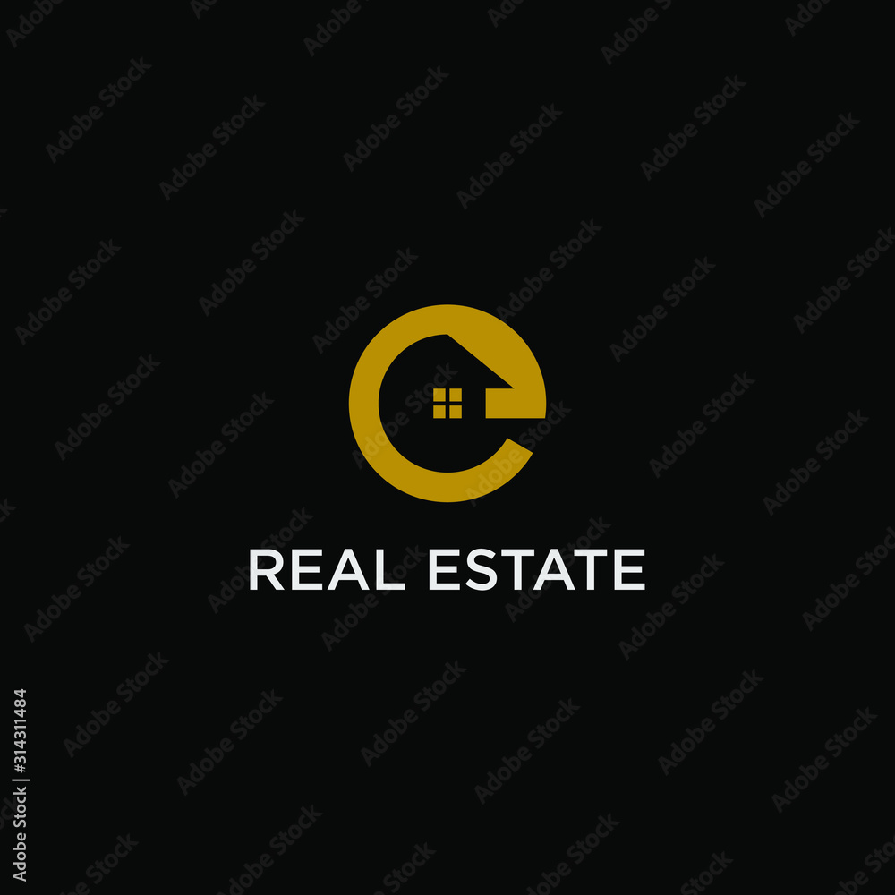 Real estate letter E logo graphic concept Stock Vector | Adobe Stock