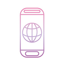 smartphone world , phone gradient icon