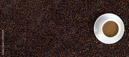cup-of-cappuccino-with-coffee-beans-background-panorama-banner