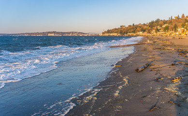 Canvas Print - Windy Alki Beach 3