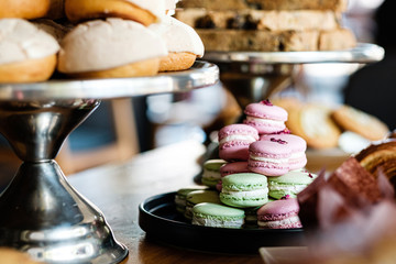 Wall Mural - Cookies on a plate in a bakery