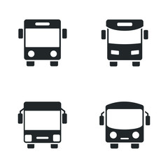 Leinwandbilder - bus icon template color editable. bus transportation symbol vector sign isolated on white background illustration for graphic and web design.