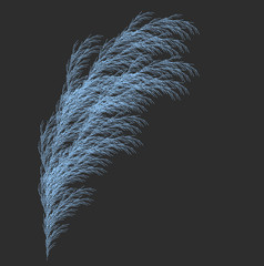 Wall Mural - vector grass generative design - wisp like l-system mathematical model