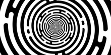 Vector Hypnotic Helix Maze - Mesmerizing Infinite Spiral Labyrinth