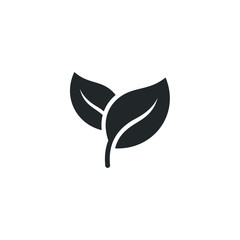 Aufkleber - leaf ecology nature icon template color editable. leaf symbol vector sign isolated on white background illustration for graphic and web design.