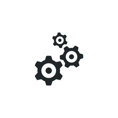 Aufkleber - Gear tool or button for web application icon template color editable. Settings symbol vector sign isolated on white background illustration for graphic and web design.