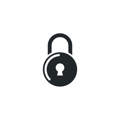 Aufkleber - lock icon template color editable. Password security symbol vector sign isolated on white background illustration for graphic and web design.