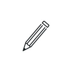 Aufkleber - Pencil icon template color editable. Edit symbol vector sign isolated on white background illustration for graphic and web design.