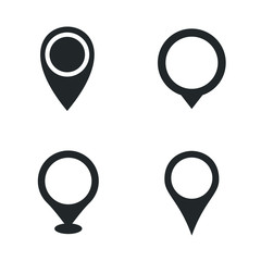 Leinwandbilder - Map pins icon template color editable. pin point symbol vector sign isolated on white background illustration for graphic and web design.