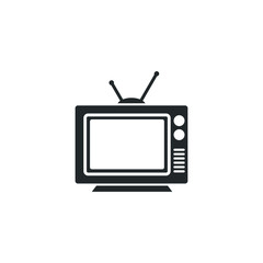 Poster - Television icon template color editable. Tv symbol vector sign isolated on white background illustration for graphic and web design.
