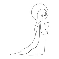 Wall Mural - Virgin Mary. Manger character