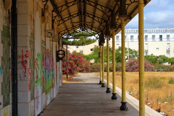 Canvas Print - Old Train Station in Lagos, Portugal