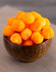 Wall Mural - Cheese Covered Ball Snacks in a Bowl on the Counter