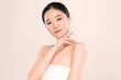 © kitthanes  - Portrait beautiful young asian woman clean fresh bare skin concept. Asian girl beauty face skincare and health wellness, Facial treatment, Perfect skin, Natural make up