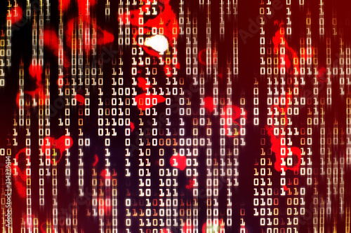 Information War Red Binary Code Blocks Flowing Downward Danger War Conflict Hacker Error And Virus Concepts Dark Red Background And Computer Language For Cyber Warfare Stock Photo Adobe Stock