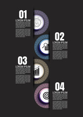 Wall Mural - infographic, business data, process chart design template for presentation. abstract timeline elements, vector illustration, EPS10.