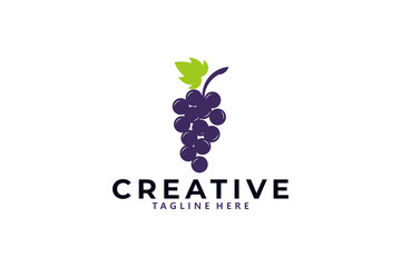 grape logo icon vector isolated